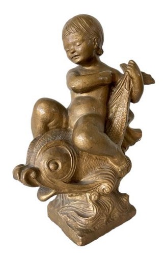 Sculpture enfant sur un - sculpture,