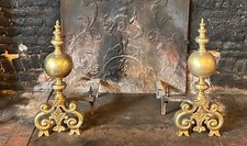 2 CHENETS POUR CHEMINEE DE GRANDE TAILLE