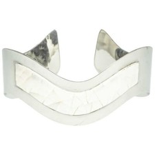 Bracelet bangle avec nacre blanche