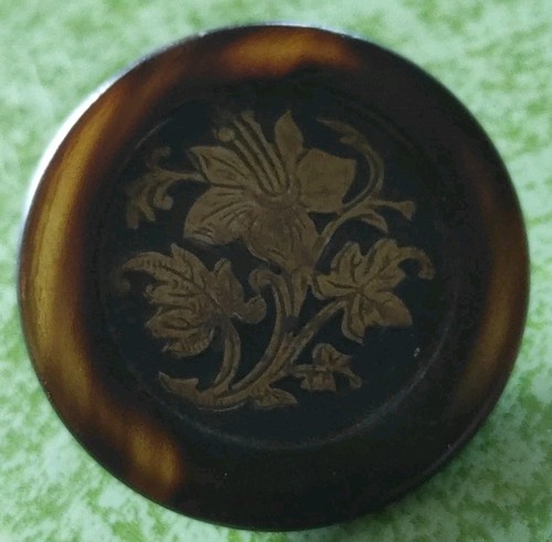 Rare bouton motif floral - bouton, À