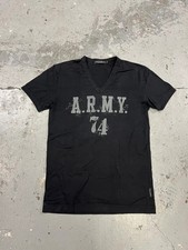 2000s Dolce & Gabbana Army 74 Black T-Shirt (M)