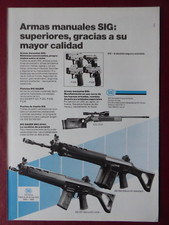 9/1986 PUB SIG SAUER PISTOLET P 225 P 226 AUTOMATIC RIFLE ORIGINAL SPANISH AD