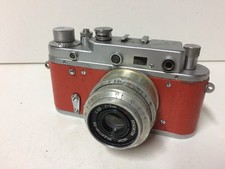 RARE APPAREIL PHOTO ZORKI 2-C GAINAGE ORANGE AVEC OBJECTIF INDUSTAR-50 1:3.5 F=5