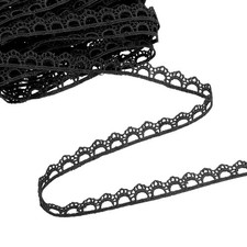 Ruban De Dentelle Noire, 0.35"