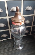 Bonbonnière en verre forme pot pharmacie