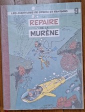 FRANQUIN HENNEBELLE SPIROU LE REPERE DE LA MURENE SÉRIGRAPHIE NOIR ET BLANC 