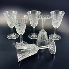 6 verres en cristal taillé Saint Louis Tarn – Vin ou eau – signés – H 16 cm