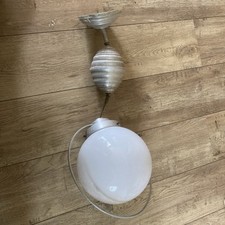 Ancien lustre boule Monte et baisse Suspension en aluminium-vintage Art Deco