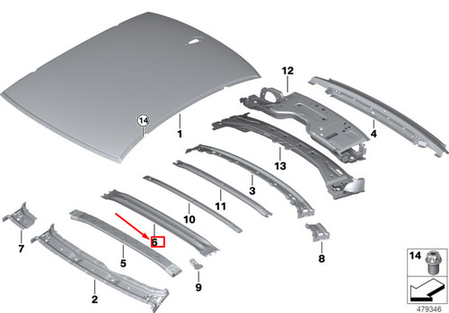 Arceau toit avant bmw 5 - arceau,