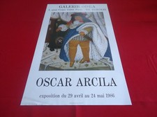 AFFICHE du peintre OSCAR ARCILA.1986.GALERIE ODEA.PARIS.