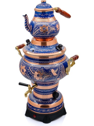 100 cuivre samovar - samovar, bleu