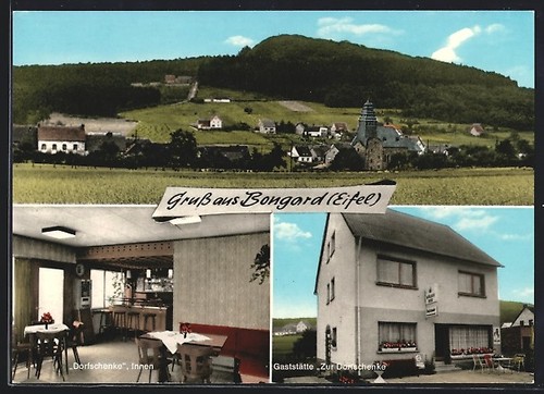 Carte postale bongard - carte, auberge
