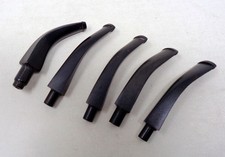 Lot de 5 tuyaux de pipe anciens en ébonite courbé - Jamais utilisés