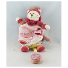 Doudou et compagnie livre chat Minouchette Bordeaux rose  - 12327