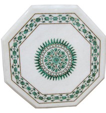 18 " Marbre Blanc Café Table