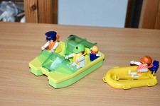 PLAYMOBIL VINTAGE  3656. pédalo et canot pneumatique