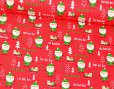 Tissu "Père Noël - Ho ho ho"