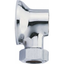 Applique renforcée avec écrou collet battu chromé - femelle 15/21 écrou 12/14 G