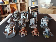 figurines Marcheurs de combat et véhicules Warhammer, Dust tactics, et AT 43