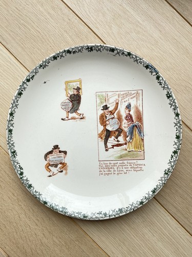 Ancienne assiette publicitaire - assiette,