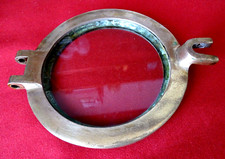 Ancien hublot de bateau , bronze ,verre , partie supérieure  16 cm , authentique