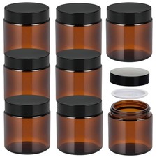 8 Pot Verre Ambré, 120 ml