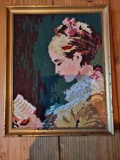 Cadre Canevas Brede Broderie Vintage Theme La Liseuse