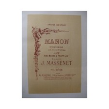 MASSENET Jules Manon Opéra