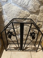 Porte Parapluies Fer Forgé Martelé Noirci Art Deco Decors De Roses 