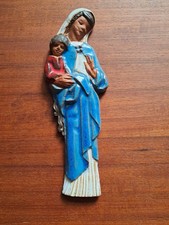 vierge à l'enfant en terre cuite à accrocher