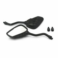 Universal Black 8mm 10mm Skull Skeleton Mini Rétroviseurs Latéraux Moto Scooter