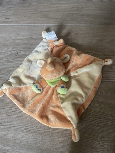 Doudou rhinocéros orange - doudou,