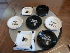 LOT CENDRIERS WHISKY BLACK and WHITE - Objet Publicitaire Bar -Bistrot