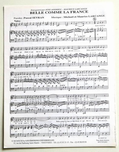 Partition double sheet music