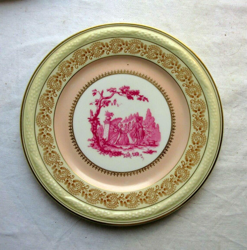 Assiette porcelaine signée