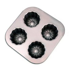 Cannele Moule à pâtisserie en acier au carbone antiadhésif moule à cannelés doré