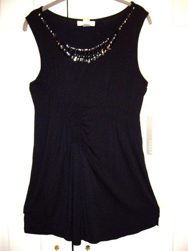 Nwt kenar black ruched jeweled - nwt,