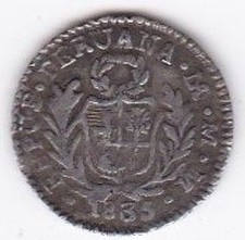 Pérou . 1/2 Real 1835 MM . En
