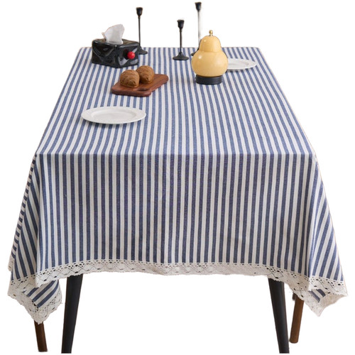 Nappe rectangulaire rayures - nappe,