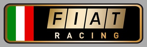 Fiat racing left - fiat, sticker