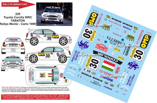 Decals ref 0229 toyota - 1/32,