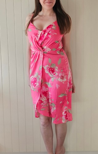 Robe portefeuille satin - , rose