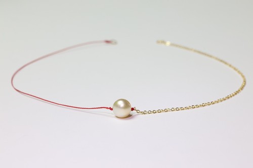 Collier gold filled fil rouge - collier,