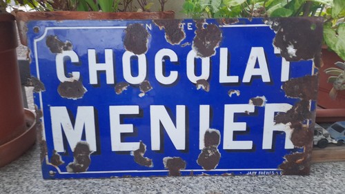 Plaque émaillée chocolat - ,