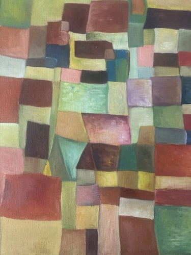 Peinture huile toile cubiste - peinture,