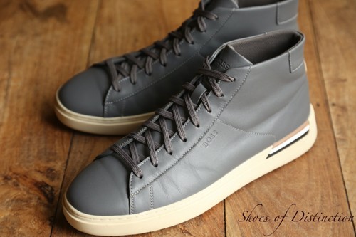 Baskets montantes cuir gris - en,