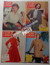 lot 4 revues l'Echo de la Mode février 1956 n°5 6 7 8 magazines couture tricot