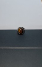 Chevalière en acier et oeil