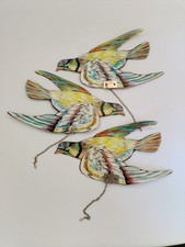 Ancien Jeux Tir Au Pigeon Cible Jeu Forain Lot 3 Pièces