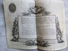 Brevet sur Vélin du Médaillon ou Ordre des Deux Épées, Époque Louis XV